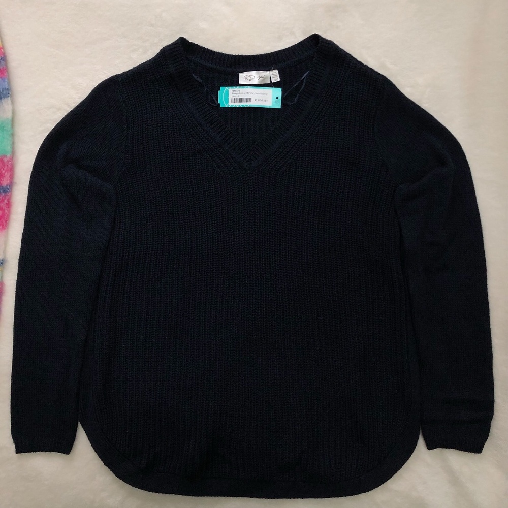 Women’s Navy V-Neck Sweater